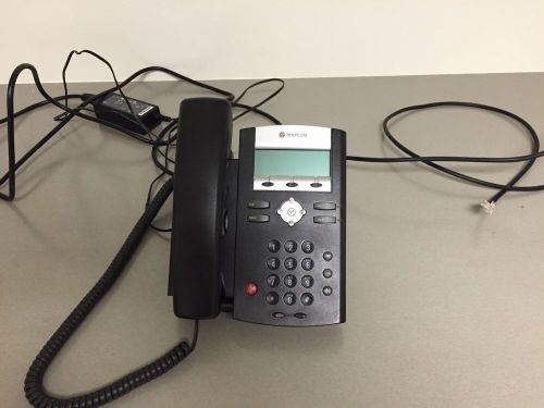 Polycom IP331 VoIP SIP Phone Telephone PoE 2200-12365-001&amp; Power Supply #RT