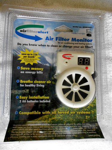 AIR FILTER ALERT AFAR3001 AIR FILTER MONITORING SYSTEM NEW  IN SEALED PACKAGING