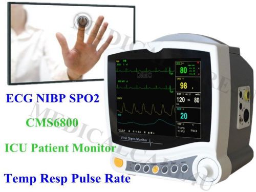 CMS6800 6 parameters ICU patient monitor,ECG NIBP SPO2 RESP TEMP PR,3ys warranty