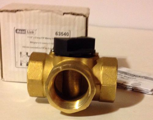 Heat Link 1-1/2&#034; x 3-Way FIP Brass Boiler Mixing Valve 63540 Manual /Automatic q