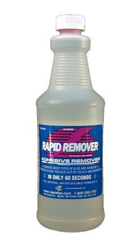 Rapid remover adhesive remover for vinyl wraps graphics decals stripes 32oz spra for sale