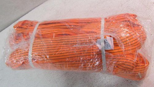 Heavy duty soft crane round rigging sling 20&#039; x 10 ton orange for sale