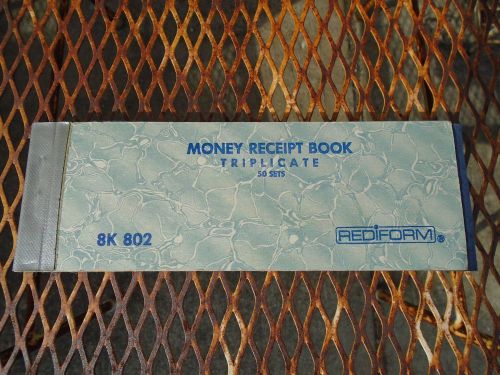 Vintage Money Receipt Book Triplicate 8K 802 Rediform carbon Mid Century