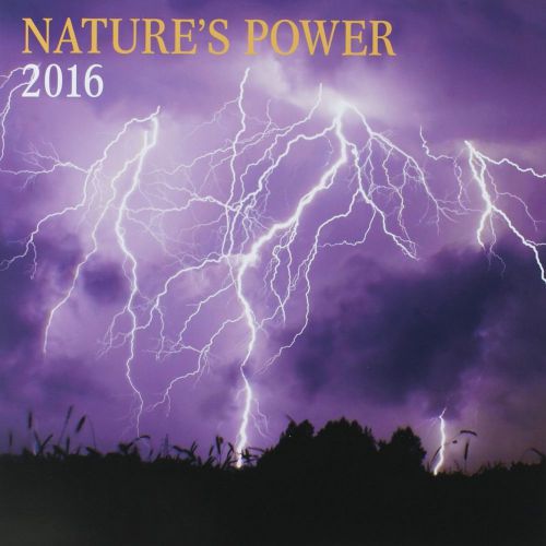 16-Month 2016 NATURE&#039;S POWER Wall Calendar NEW Scenic World Travel Mother