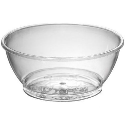 Fineline Settings 20-Piece Savvi Serve Plastic Bowl, 6-Ounce, Clear