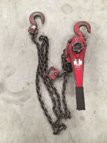 Coffing LSB-6000B-10 6000 Lb Cap 10&#039; Lift Lever Chain Hoist 3 Ton