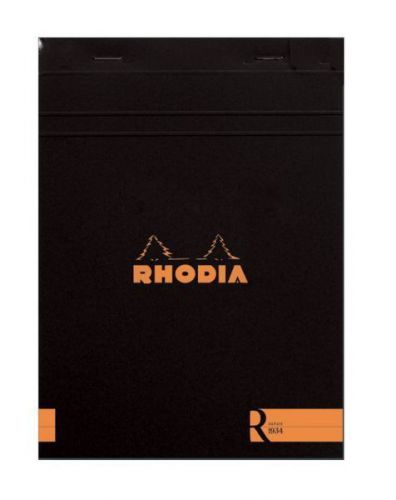 Rhodia R Premium Black 6 x 8.25 Blank Notepad