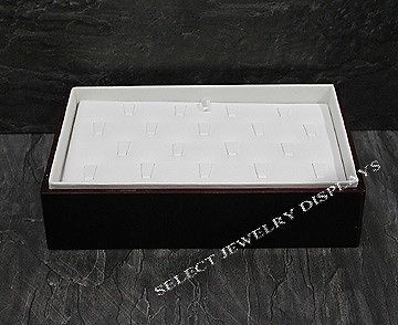 Stackable Rose Wood Clip Ring Tray Jewelry Display !