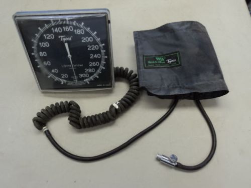 Tycos wall mount hand pump sphygmomanometer welch allyn blood pressure cuff for sale