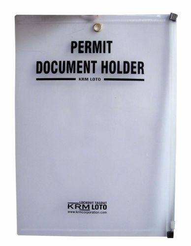 Lockout transparent permit document holder for sale