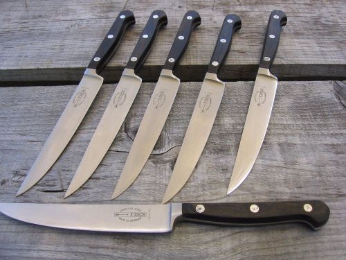 F Dick  Set of 6  Steak Knives 5 inch Nice pre-loved set