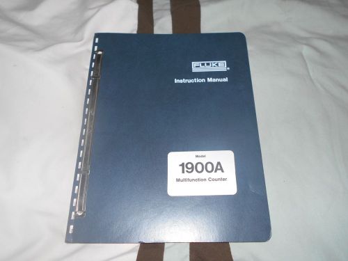 Fluke 1900A Multifunction Counter Instruction Manual