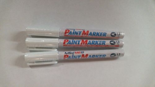Paint markers 440-xf--white 3 each  1.2 xf tip artline for sale
