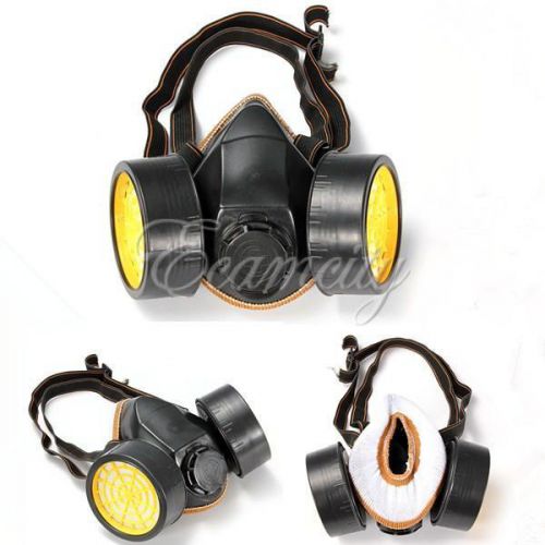 Dual cartridge respirator gas safety anti-dust chemical paint spray mask for sale
