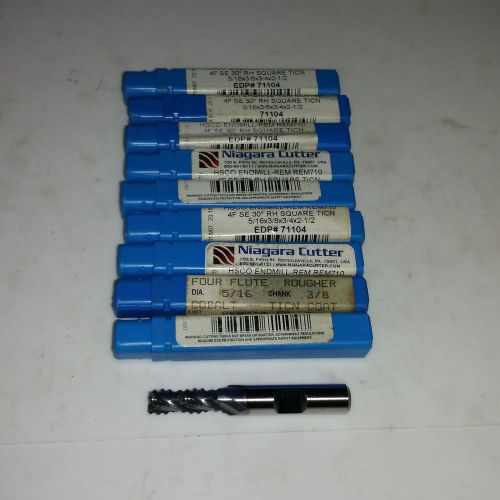 LOT OF 9 NIAGARA CUTTER  5/16&#034; 4 FL HSCO END MILLS