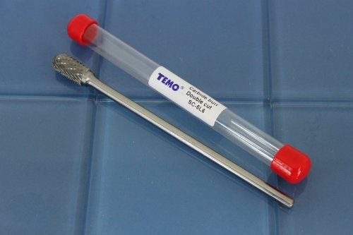Temo sc-5l6 double cut 7&#034; l carbide burr file 1/4&#034; shank 1/2&#034; head cylinder ball for sale
