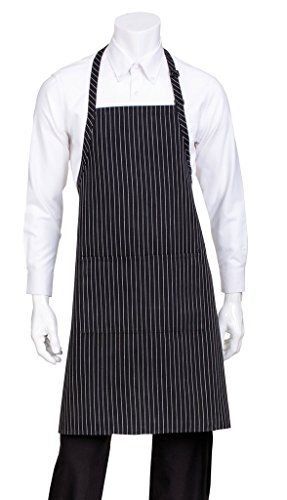 Chef Works F8-BWP-0 Pinstripe Bib Apron