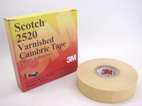 Scotch® 3M 2520 Electrical Insulating Varnished Cambric Tape 3/4 in x 60 ft t37