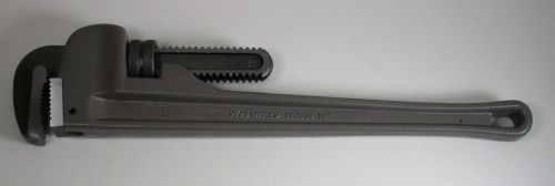 Westward 4YR90 Aluminum 18&#034; Straight Pipe Wrench 2-1/2&#034; Steel Jaw