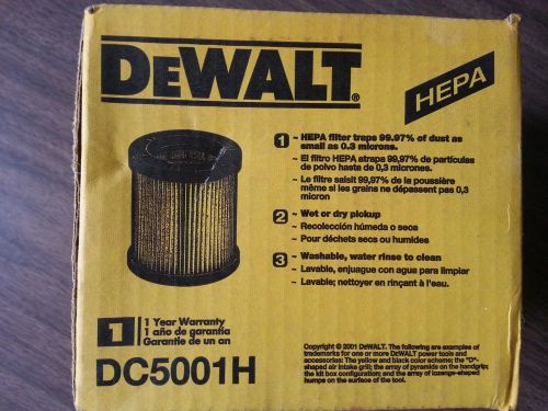 #123 - dewalt, replacement hepa filter for dc500 for sale