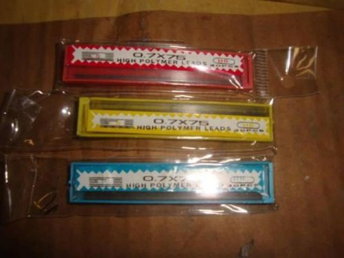 Mechanical pencil refills high polymer lead  .70x75 .7x75  30 pieces lot of 10 for sale