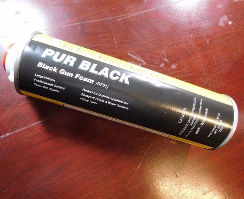 PUR Black Expanding Gun Foam, 27.8 oz, 750ml, 567g, BF01, NEW (IO2)