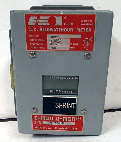 1 USED E-MON 480200 A.C. KILOWATTHOUR METER ***MAKE OFFER***