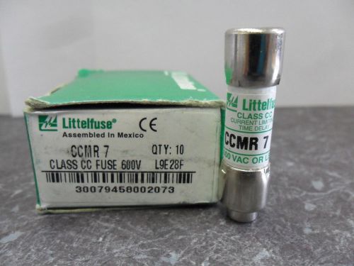New lot littelfuse ccmr 7 amp fuses bussmann lp cc-7 class cc 600v nib for sale