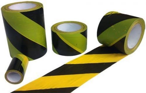 Electriduct 4&#034; hazard safety tape - length: 40 yards - color: yellow/black for sale