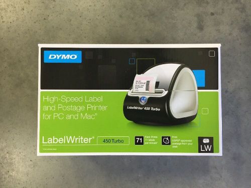 BRAND NEW! Dymo LabelWriter 450 Turbo Label Thermal Printer (1752265)