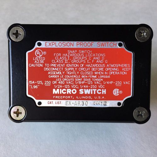 Honeywell micro switch ex-ar30 15a 125 250 or 480 vac explosion proof limit spdt for sale