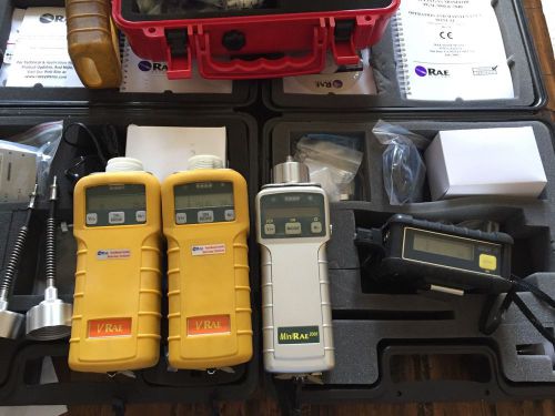 Rae minirae-2000 voc, pgm-7600, pgm vrae 7800 (2) gas monitor meter detector for sale