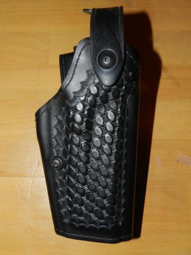 Safariland sls ruger leather basketweave conceal gun duty holster 6280-69 right for sale