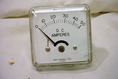 Hoyt Analog Panel Ammeter 0-50 Amps DC
