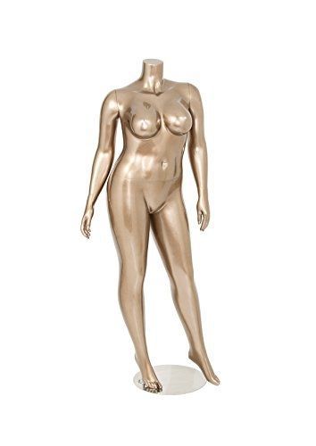 Newtech Display MAF-PL1-01/SMPE Headless Mannequin, Size 16, Shiny Pewter