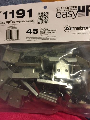 2 Bags-New Armstrong Easy Up Ceiling Clips Model # 1191 Lot of 45 ct. Bags