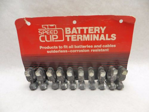 Vintage 10 Corrosion Resistant Top Mount Battery Terminals Speed Clip Display