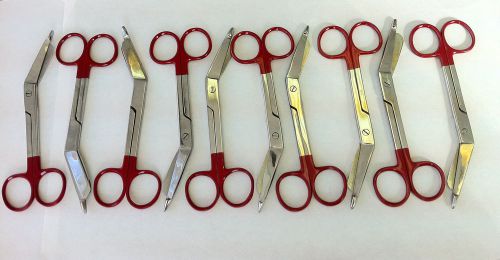 10 Bandage Scissor Red Color Handle Paramedic EMS Nurse Medical Uniform Supply