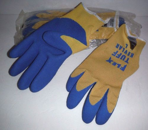 2 Pair NEW Memphis Glove 9687M Flex Tuff Kevlar Gloves, Medium