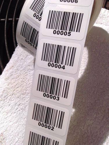 1,000 labels 1.75 x 1  custom code 128/ code 39 or upc bar code barcode stickers for sale