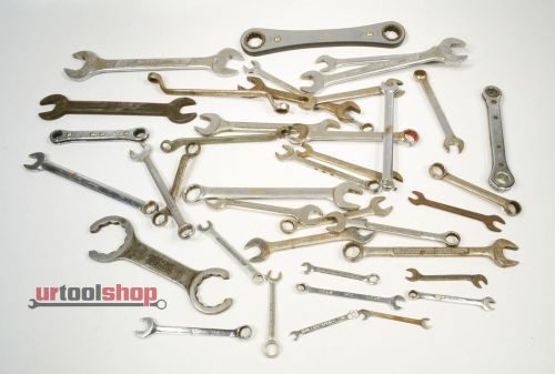 Lot of Assorted Wrenches SAE Sizes Combination Open End Ratchet 2643-105