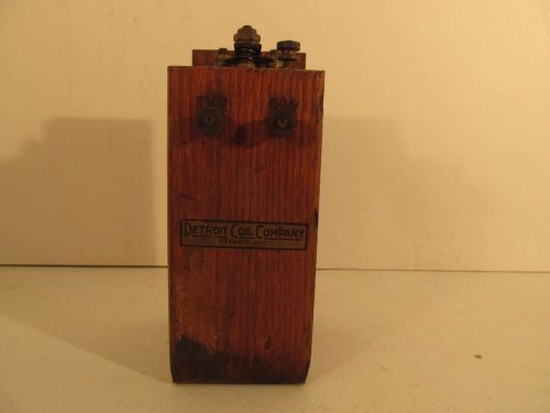 Detroit Coil Company Spark Points Wood Case Fairmont Vibrator F4166