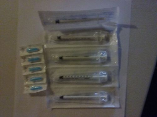 BD Luer Lock 1cc/1mL Tuberculin Syringes W/ Caps Sterile -5- BAXA Oral ExactaMed