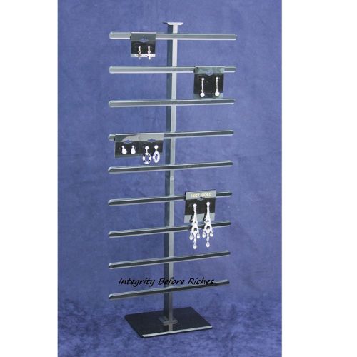 Black Earring Display Stand Holds 36 2 x 2 Cards 8 1/4 x 19&#034;