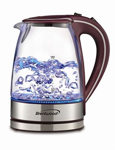 Brentwood appliances kt-1900pr tempered glass tea kettles, 1.7-liter, purple for sale