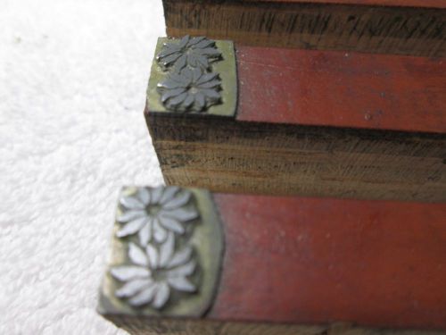 Letterpress Printers Blocks, Flowers