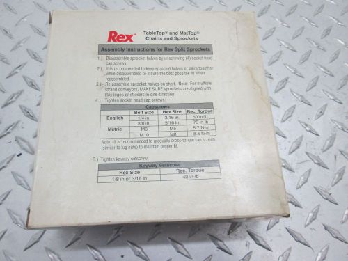 REXNORD TABLE-TOP CHAIN SPROCKET 614-34-2 NS880 - 12T 1-3/16 KW SS