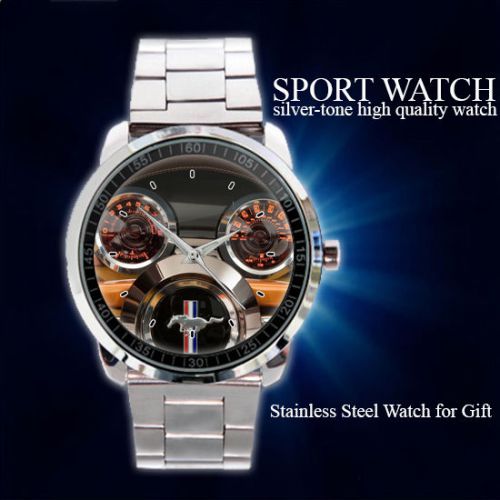 Mustang Speedometer Steering Wheel Sport Metal Watch