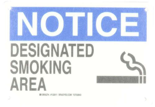Brady 132011 No Smoking Signs, 7&#034; Height x 10&#034; Width, Black/Blue/White, New