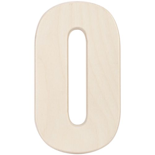 &#034;Baltic Birch University Font Letters &amp; Numbers 5.25&#034;&#034;-O, Set Of 6&#034;